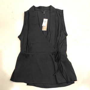 Banana Republic Black Wrap Blouse